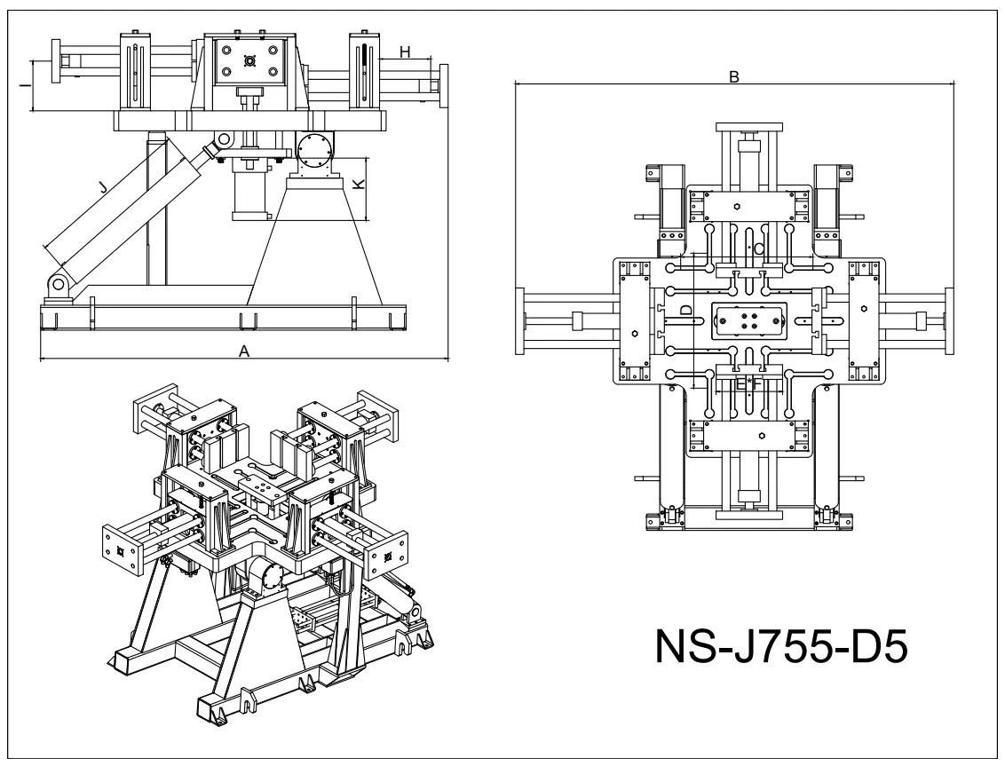 Five-Opening And Closing Gravity Casting Machine