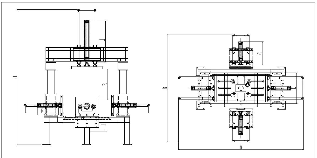 Six-Opening And Closing Gravity Casting Machine